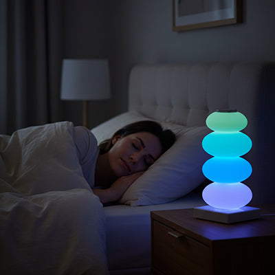 lampe de chevet enfant multicolore allume