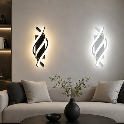 appliques murales salon noir blanc
