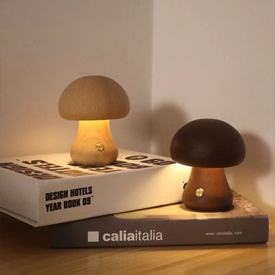 deux lampe champignon allumer