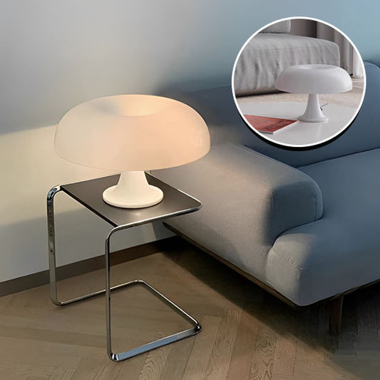 lampe champignon blanc au salon