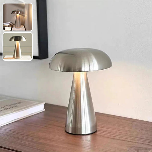 lampe champignon couleur argent
