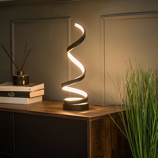 lampe de bureau leds noir allumer