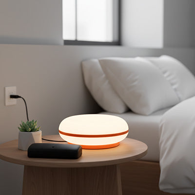 lampe  de chevet allume