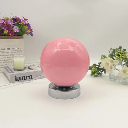 sunset lamp rose sur table