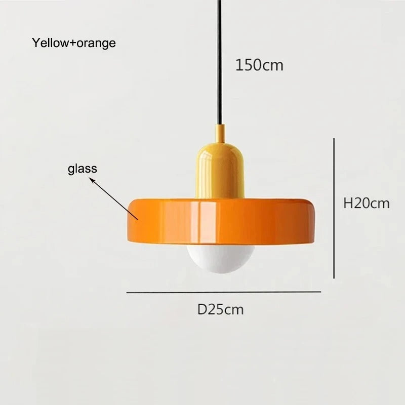 suspension luminaire cuisine orange